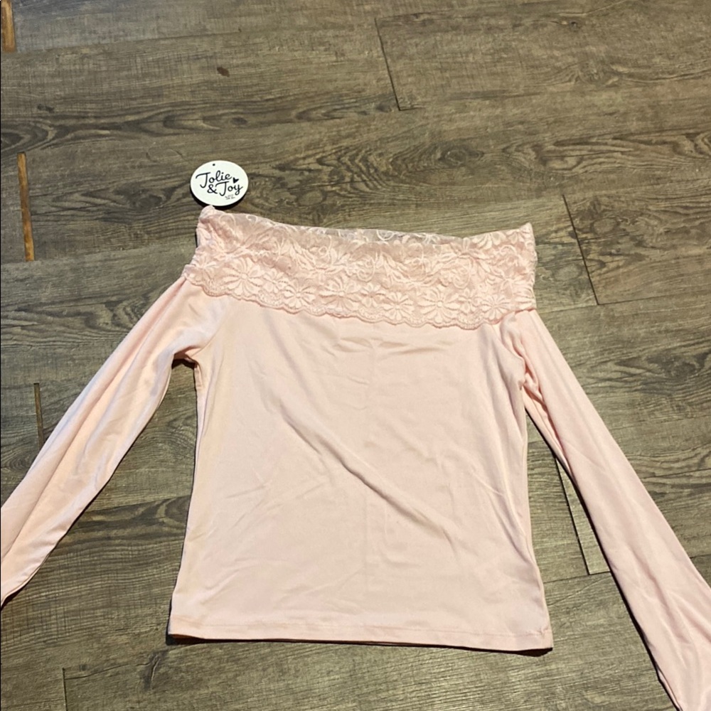 Pink Off-Shoulder Top